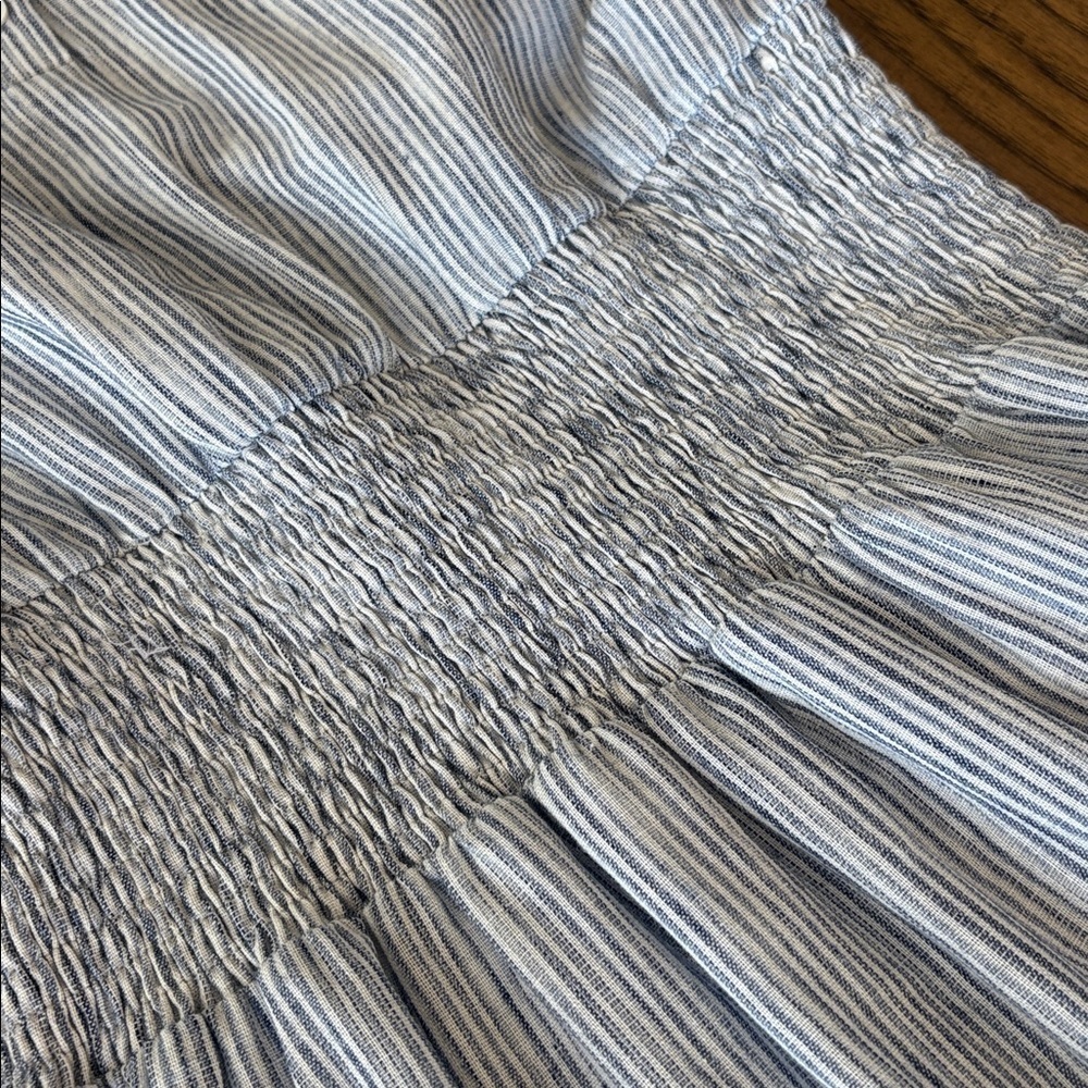 Heartloom Blue and White Striped Smocked Waist dress - Picture 5 of 7